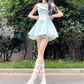French style daughter off-shoulder dress women's summer 2025 new style puffy princess short skirt R3147