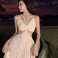 Travel photography clothes super fairy beach dress suspenders sexy backless dress R1575