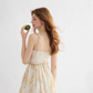 French suspender dress floral dress seaside holiday skirt short skirt R2766