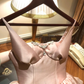 Pink suspender design neckline waist cake puffy skirt homecoming dress R4149