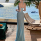 Gentle holiday style backless halter neck long skirt three-dimensional flower tail dress dress R0245