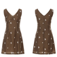 Mia Diary French vest dress summer vacation wear short dress R2713