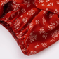 2025 Summer New Red Floral Tea Break Ruffled V-Neck French Waist Dress R0918