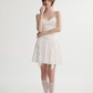 White dress suspender skirt French high-end skirt holiday style short skirt female spring new style R3523