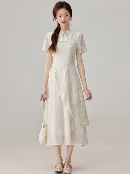 2025 new summer new Chinese dress improved cheongsam young style skirt R1888