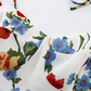 French holiday style long white 2025 new sling print slim dress R2648