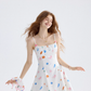 Dreamy sugar-coated floral dress French suspender skirt holiday wear short skirt skirt female summer R3426