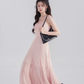 Gentle suspender chiffon dress women's summer new high waist medium length fishtail skirt R4460