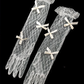 Off-white starry mesh lace wedding dress banquet dinner gloves     S6245