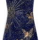 Blue starry sky sequined suspenders waist hip skirt homecoming dress R2838