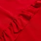 2025 summer new red irregular sexy ruffled seaside holiday dress R0980