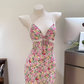 2025 floral suspender dress for women summer waist slimming seaside holiday beach long skirt R0303