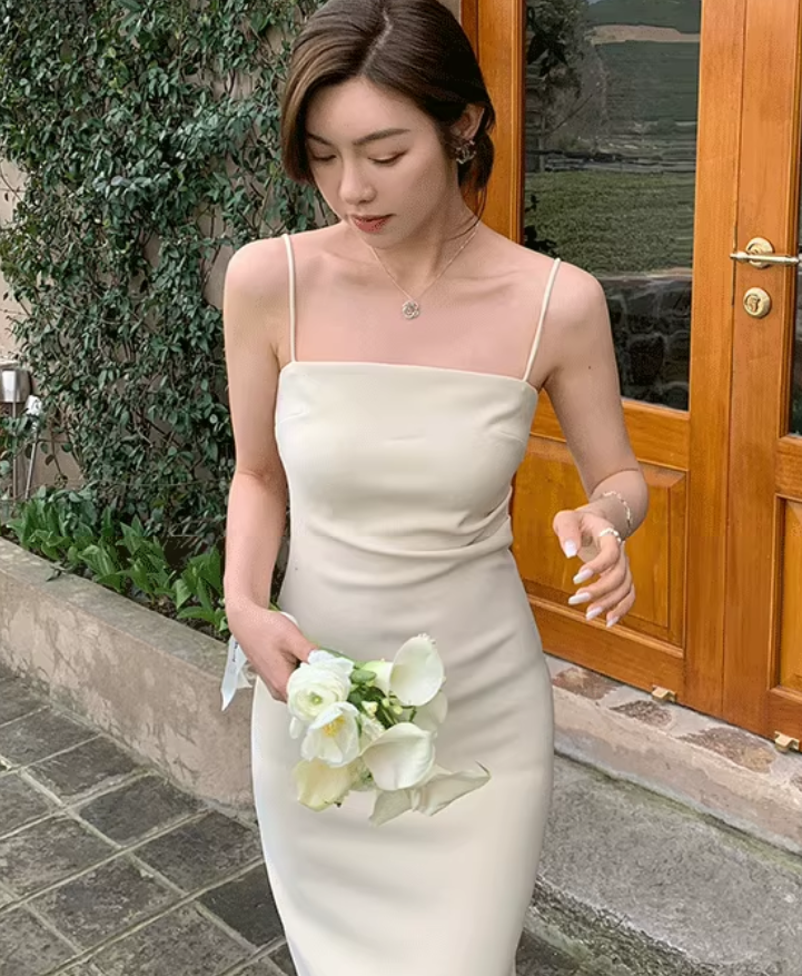 French sexy dress 2025 slim temperament medium and long inner wear high-end skirt R1466