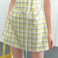 Plaid sweet girl style vest dress female summer A-line French slim suspender skirt R3336