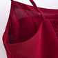 2025 summer new sexy petite wine red holiday short suspender dress R0916