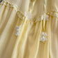 Gentle forest style fairy yellow suspender dress for women new style temperament loose slim long skirt R0332