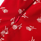 French pure red floral slim dress 2025 new sweet long dress R2590