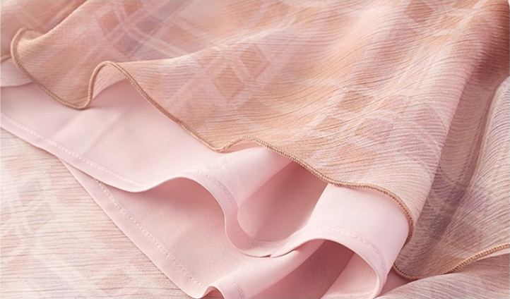 French ruffled pink plaid suspender dress 2025 new long skirt R2594