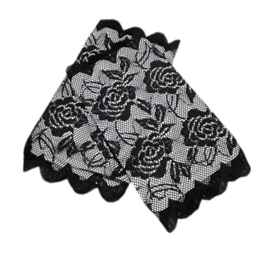 Women's Lace Fingerless Gloves Short Floral Wedding Party Formal Gloves     S6216