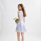French ruffle dress high-end mini skirt floral skirt holiday style R2757