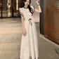 Fairy New Chinese Style Two-piece Suit Flying Sleeve Waist Shirt Skirt Chinese Style Suit R1723