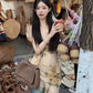 New Chinese style printed backless suspender floral dress sexy holiday wear irregular skirt R1461