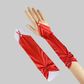 Summer hook finger nail beaded satin bridal gloves prom gloves wedding party banquet elegant     S6276
