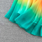 Temperament sleeveless round neck waist slimming A-line rainbow gradient chiffon elegant dress R0405