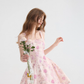 Floral suspender skirt outfit with waist-pinching dress pink short skirt for women in summer R3458