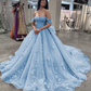 Pink Tulle Quinceanera Dresses for Sweet 16,Off-Shoulder Ball Gowns for Prom S6939