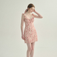 Floral dress pink short skirt French style high-end suspender skirt petite short skirt for women R3463