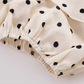2025 Summer New French Gentle Style Polka Dot Puff Sleeves Ruffled V-Neck Dress R0912