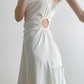 French satin suspender dress sexy slim holiday hollow wear gentle high-end skirt R1480
