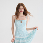French floral suspender skirt holiday style dress short skirt wood ear skirt R2715