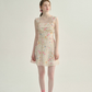 French seaside dress short skirt suspender skirt floral skirt R2759