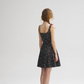 French Retro Floral Sling Dress Sleeveless Short Skirt R2704