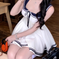 College style navy collar sleeveless dress 2025 contrast color slim waist a-line short skirt R1294