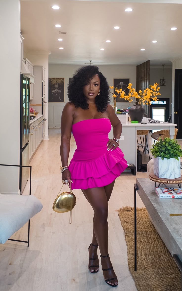 Rose red tube top waist sexy irregular cake skirt homecoming dress R3740