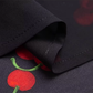 2025 Summer New Halter Backless Black Cherry V-Neck Retro Short Dress R0942