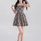 Temperament dress summer new French style waist slimming niche suspender skirt R4504