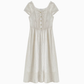 2025 summer new French high-end white dress short-sleeved skirt R1892