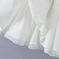 2025 Summer New White Fishbone Ballet Hottie Short A-line Suspender Dress R0974