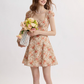 French retro style suspender skirt floral skirt dress high-end short skirt small skirt female summer R3486