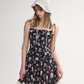 French style skirt short suspender skirt floral dress small flower skirt R2753
