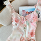 French pure desire style v-neck suspender dress new gentle style small flying sleeve long dress R4034