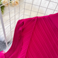 High-class lady temperament pleated lantern long sleeve loose A-line solid color elegant dress R0319