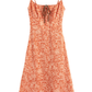 2025 Summer New Retro Cashew Printed Backless French Long Suspender Dress R0967