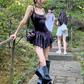 Retro pure desire style suspender dress 2025 large size sweet spicy style waist ballet tutu skirt R1250