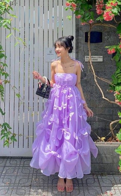 Purple tube top cake puffy long skirt homecoming dress R3768