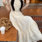 French style petite princess dress with slim waist and flying sleeves R1709